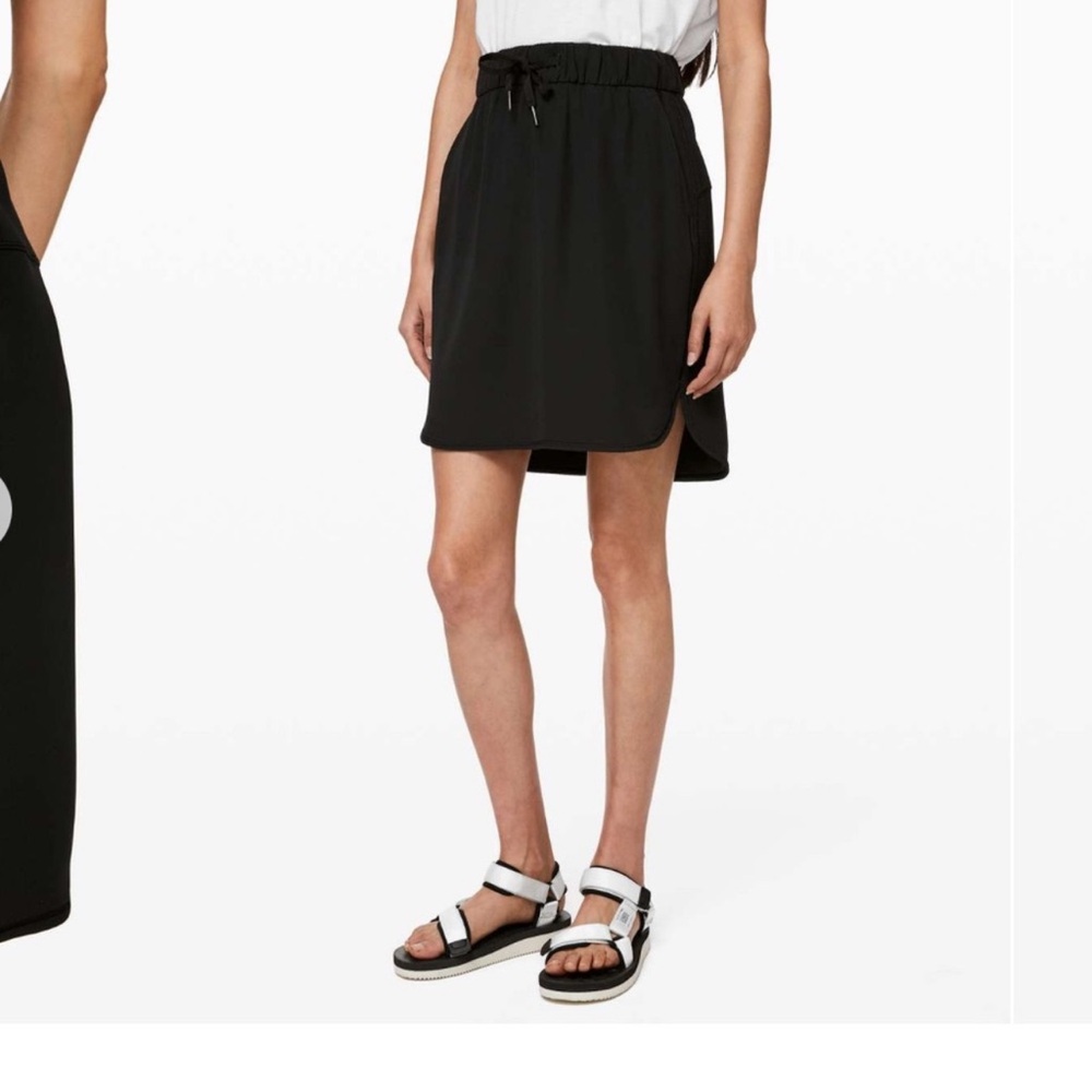 lululemon athletica Black Drawstring Mini Skirt